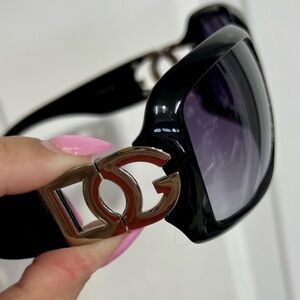 Large Fashion Sunglasses black wrap style square sunglasses y2k retro sunglasses
